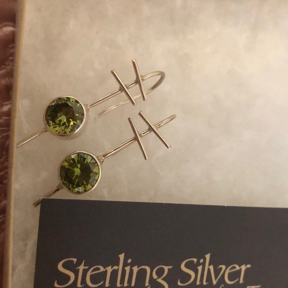 Earrings taxco green color - Picture 2 of 3